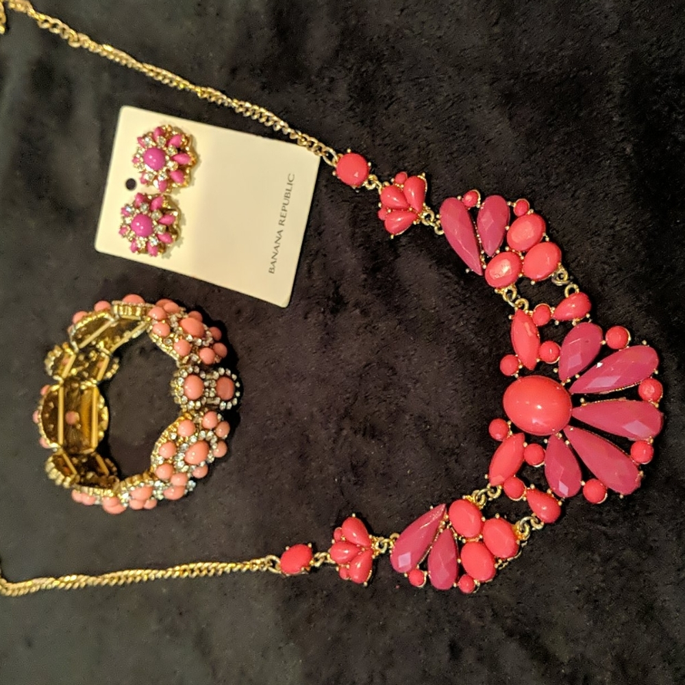 Earring Necklace Bracelet Set